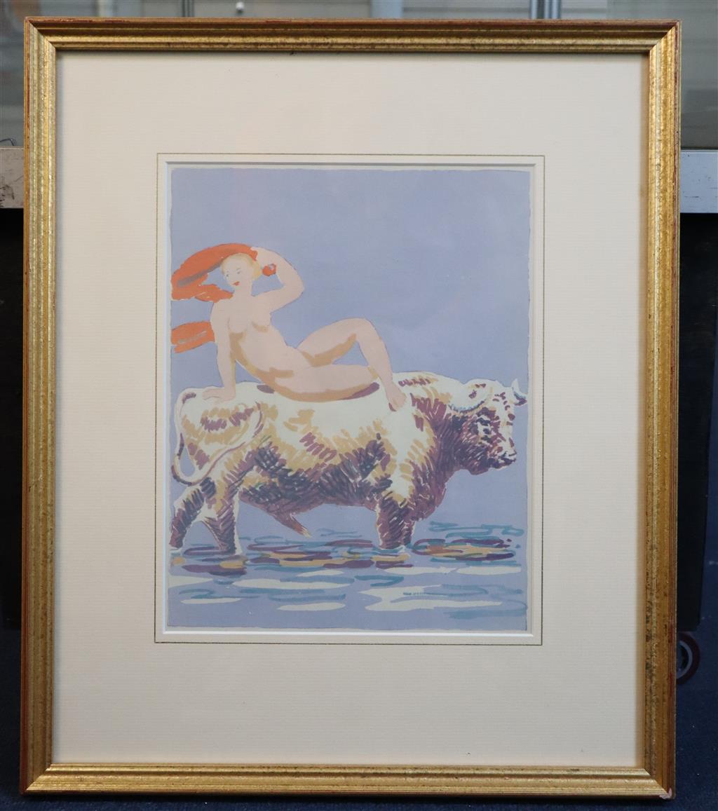 § Duncan Grant (1885-1978) Europa and the bull 12 x 9.5in.